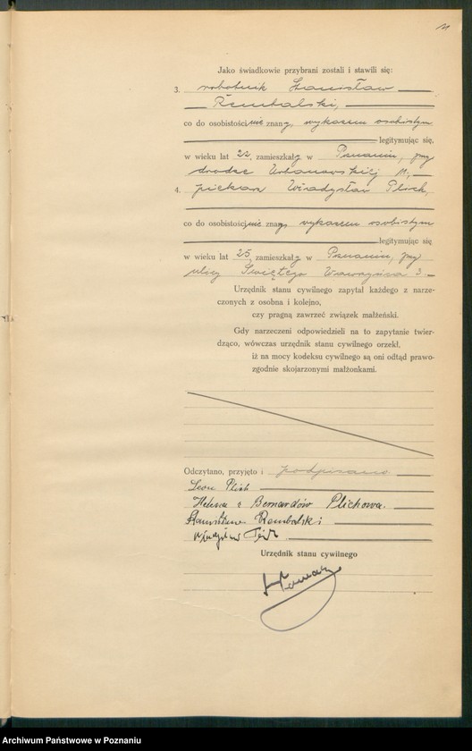 Obraz 13 z jednostki "Księga miejscowa małżeństw tom I [Rejestr główny małżeństw]"