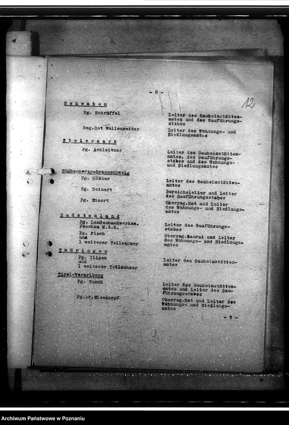Obraz 16 z jednostki "Dienstbesprechung der Leiter der Wohnungsund Siedlungsämter in Würzburg. DWH - Arbeitstagung"