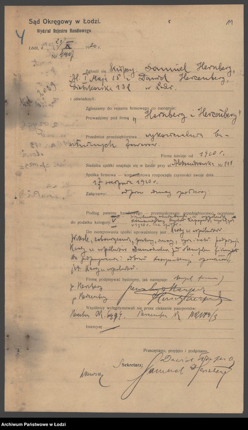 Obraz 13 z jednostki "Herszberg i Hercenberg- wykańczalnia bawełnianych tkanin"