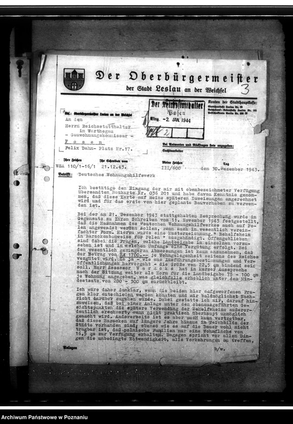 Obraz 7 z jednostki "Deutsches Wohnungshilfswerk. Bau von Behelfsheimen im Kreise Leslau (Włocławek)"