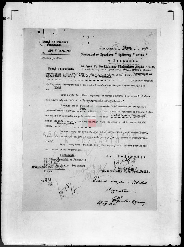 Obraz 19 z jednostki "/Towarzystwo Sportowe Wędkarzy,,Warta" w Poznaniu/"