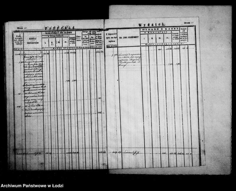 Obraz 18 z jednostki "Regestr przychodu i wydatku funduszów przechodnich oraz regestr forszusów kasy ekonomicznej m. Łodzi na r. 1859"