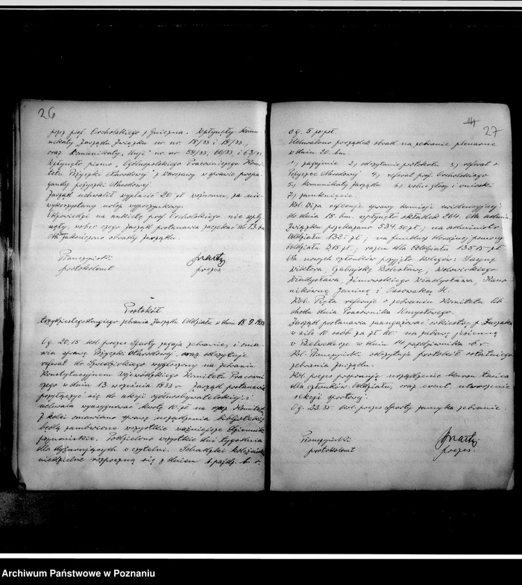 Obraz 17 z jednostki "Protokolarz posiedzeń zarządu"