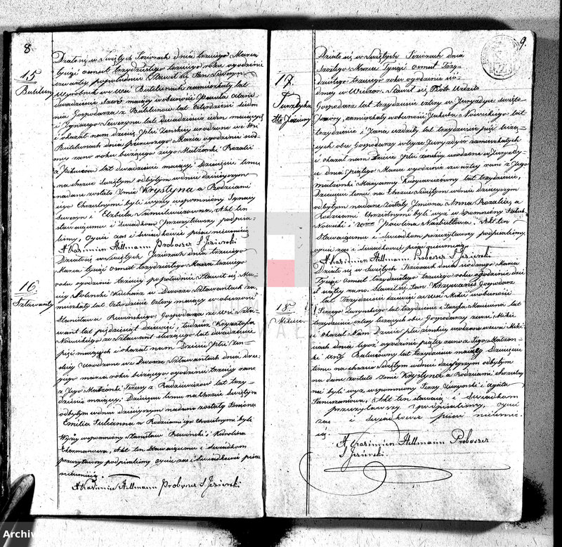 Obraz 7 z jednostki "Duplikat parafij święto jeziorskiey urodzonych, zaślubionychz y zmarłych z roku 1833"