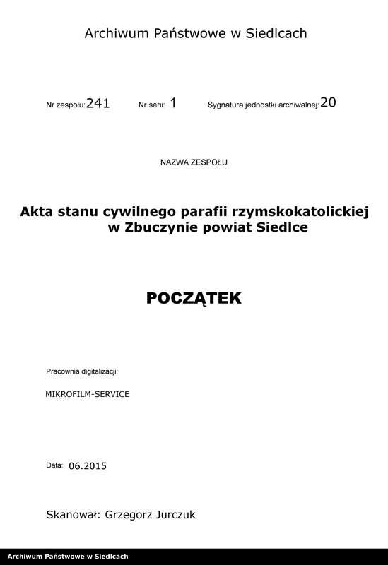 Obraz 3 z jednostki "Akta urodzin, małżeństw, zgonów"