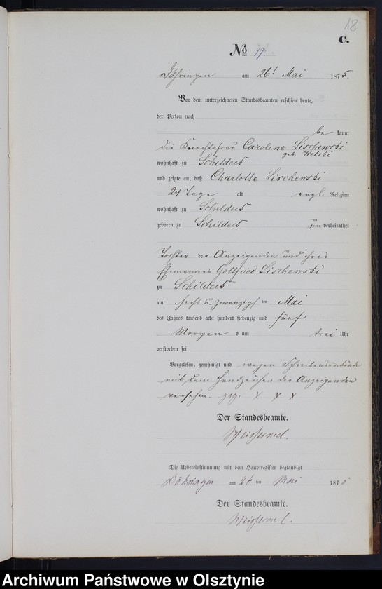 image.from.unit.number "Sterbe-Neben-Register Nr 1 - 45"