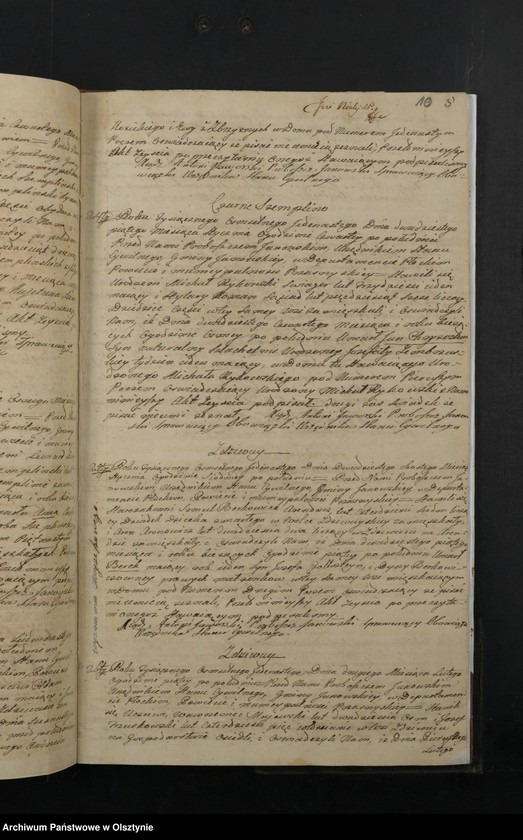image.from.unit.number "Akta Zeyscia Gminy Janowskiey w Departamencie Płockim Powiecie Przasnyskim Spisane 1810/11"