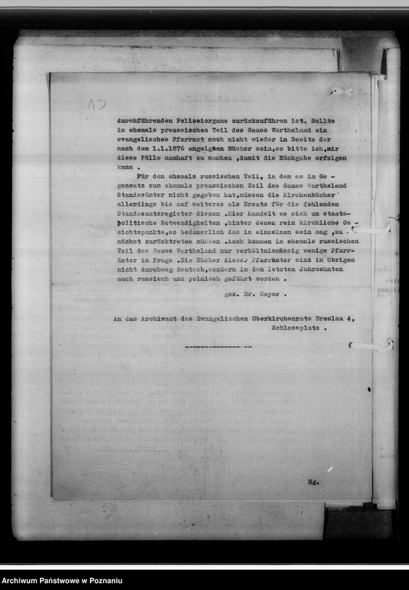 Obraz 17 z jednostki "Kirchenbücher der deutsch-evangelischen Kirche in Wartheland [korespondencja]"