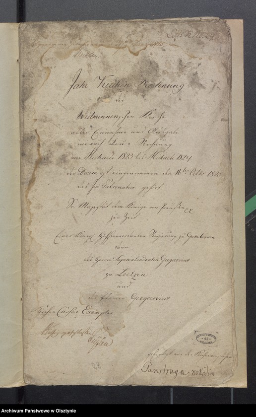 image.from.unit.number "Jahr Kirchen Rechnung der Widminschen Kirchen aller Einnahme und Ausgabe wie auch Bau-Rechnung"