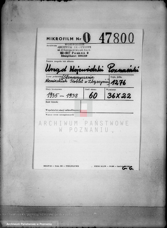 Obraz 2 z jednostki "/Stowarzyszenie Niemieckich Kobiet w Zbąszyniu/"