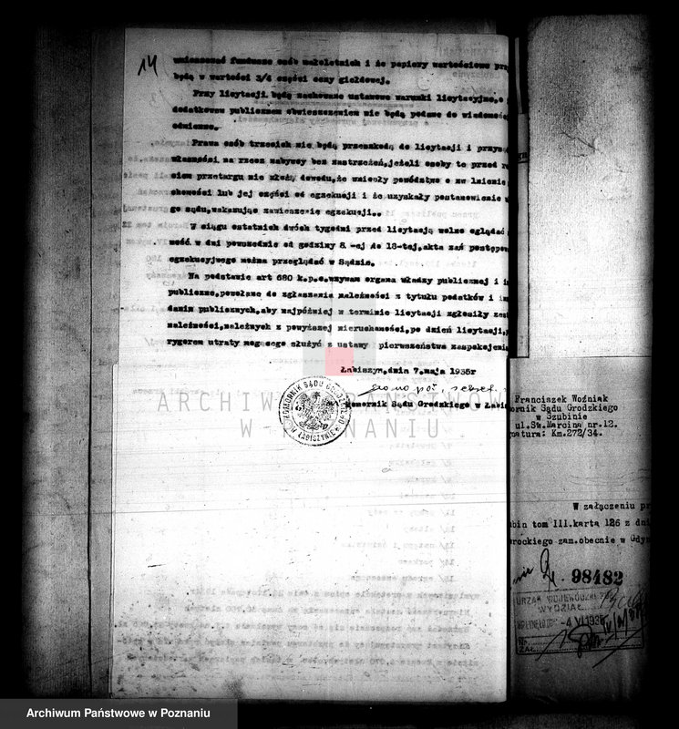 Obraz 18 z jednostki "Przymusowe przetargi nieruchomości powiatu szubińskiego"