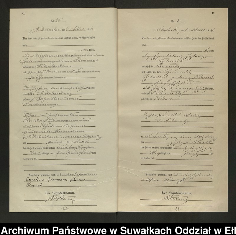 image.from.unit.number "Sterbe=Haupt=Register des Königlichen Preussischen Standes-Amtes Nikolaiken Kreis Sensburg"
