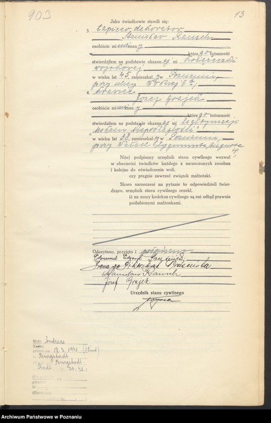 Obraz 15 z jednostki "Księga miejscowa małżeństw tom IV [Rejestr główny małżeństw]"