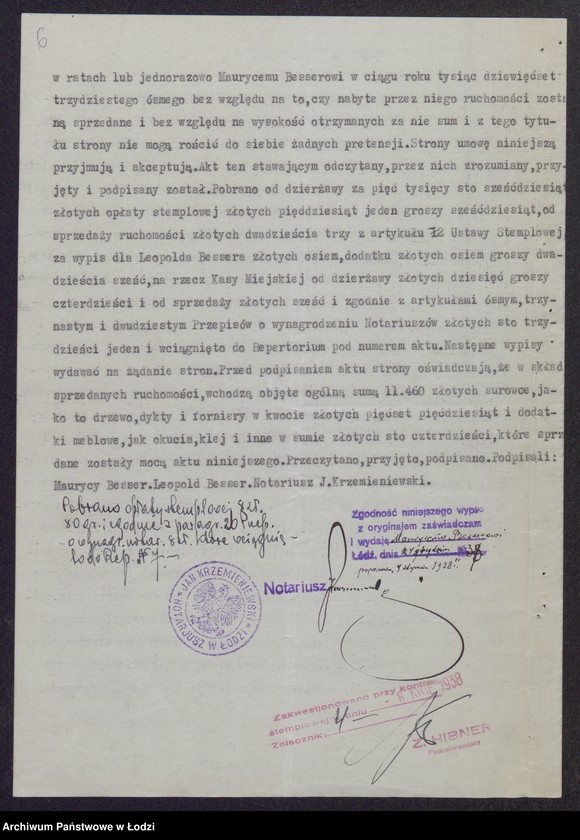 Obraz 8 z jednostki "M. Besser, dzierżawca Leopold Besser- fabryka mebli"