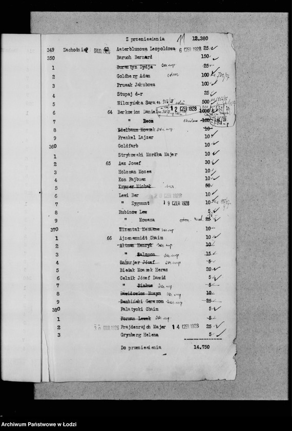 Obraz 15 z jednostki "Rejestr poborczy"