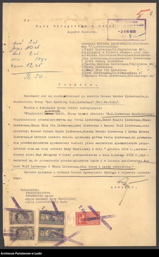 Obraz 10 z jednostki "Dom Handlowy- Hersz Mordka Lieberman"