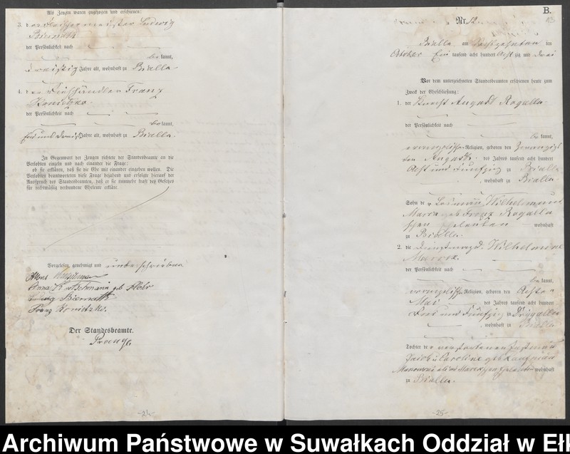 image.from.unit.number "Heiraths-Haupt-Register des Königlichen Preussischen Standes-Amtes Bialla Kreis Johannisburg"