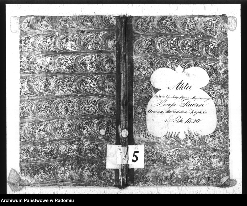 image.from.unit.number "Akta Stanu Cywilnego Wyzna[nia] Mojżeszowego Parafii Radom Urodzin, Małżeństwa i Zejścia z Roku 1830"