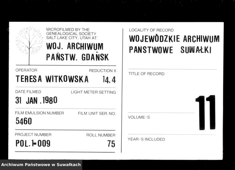image.from.unit.number "Godovaja Kniga ili Duplikat dla zapisyvanija aktov Činovnika Graždanskogo sostojanija Staroobradčeskogo Vigierskogo Okruga uroždennych, umeršich i brakosočetavšich za 1870 god Roczna księga, duplikat do zapisywania akt urodzonych, umarłych, zaślubionych"