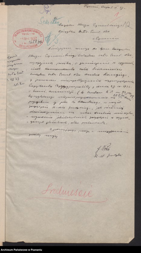 Obraz 15 z jednostki "Sprawy dotyczące komendantów wojewódzkich i grodzkich Związku Weteranów Powstań Narodowych i Związku Powstańców Wielkopolskich."