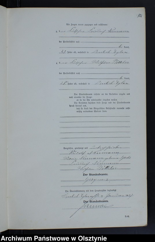 image.from.unit.number "Heiraths-Neben-Register Nr 1 - 42"