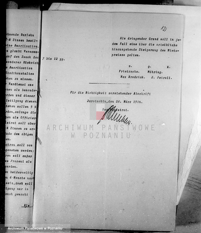 Obraz 16 z jednostki "Die Verwaltung der Stadt Jarotschewo /Jarocin/"