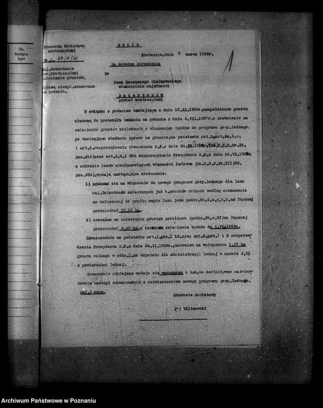 Obraz 5 z jednostki "Las majętności Dzierzanów powiat krotoszyński"