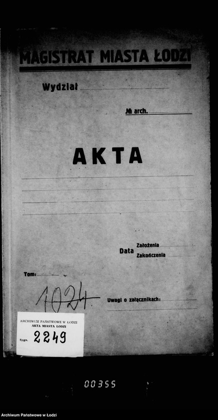 Obraz 4 z jednostki "O činovnikach i služiteljach magistrata g. Lodzi"