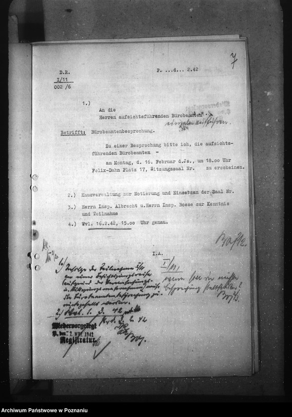 Obraz 11 z jednostki "Konferencje z kierownikami działów w sprawie podziału czynności i obiegu pism w urzędzie"