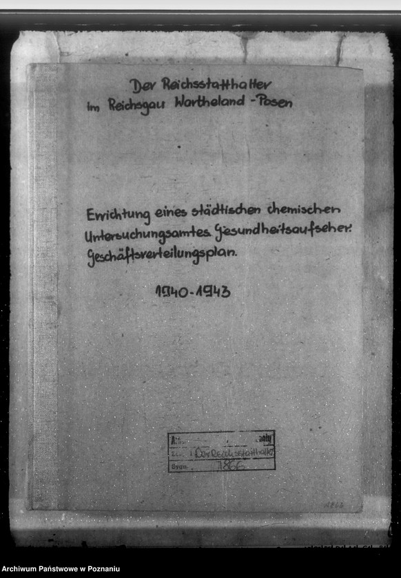 Obraz 4 z jednostki "Errichtung eines städtischen chemischen Untersuchungsamtes. Gesundheitsaufscher. Geschäftsverteilungsplan"