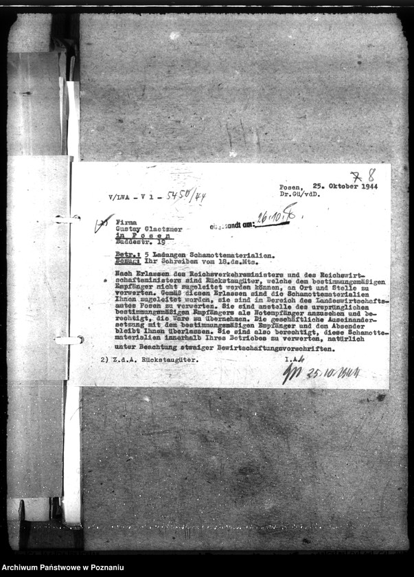 Obraz 12 z jednostki "Rückstandgüter. Behandlung und Verwertung - nicht Warschau. Erlasse, Sondervorschriften"