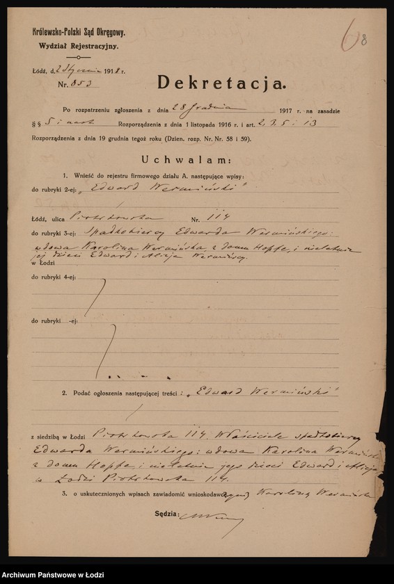 Obraz 10 z jednostki "Edward Wermiński- szlifiarnia szkła"