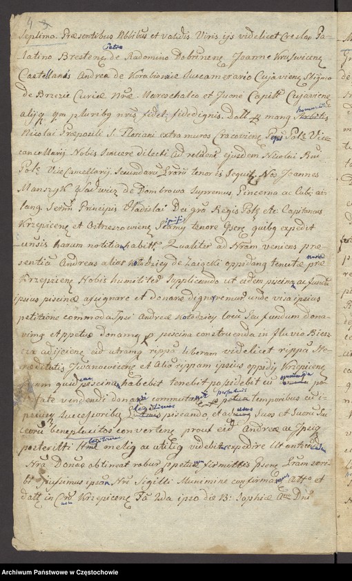 image.from.unit.number "[Kopia wierzytelna przywileju Augusta III, króla polskiego, z dnia 25 kwietnia 1763 roku, potwierdzającego prawa i wolności miasta Krzepic, sporządzona 11 lipca 1836 roku przez Augustyna Śliwińskiego]"