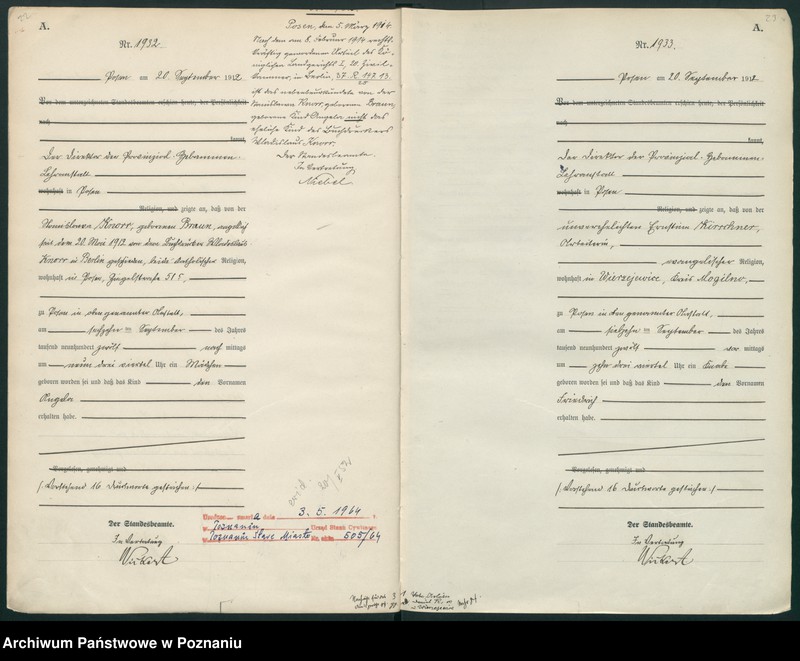 Obraz 14 z jednostki "Księga miejscowa urodzeń tom V -VI [Rejestr główny urodzeń]"