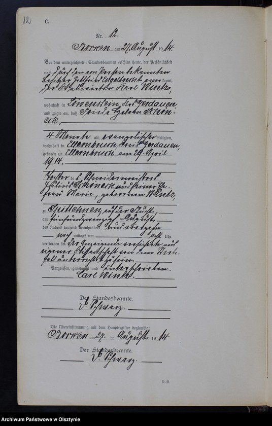 image.from.unit.number "Sterbe-Neben-Register Nr 1 - 19 [ Księga zgonów - wtóropis ]"