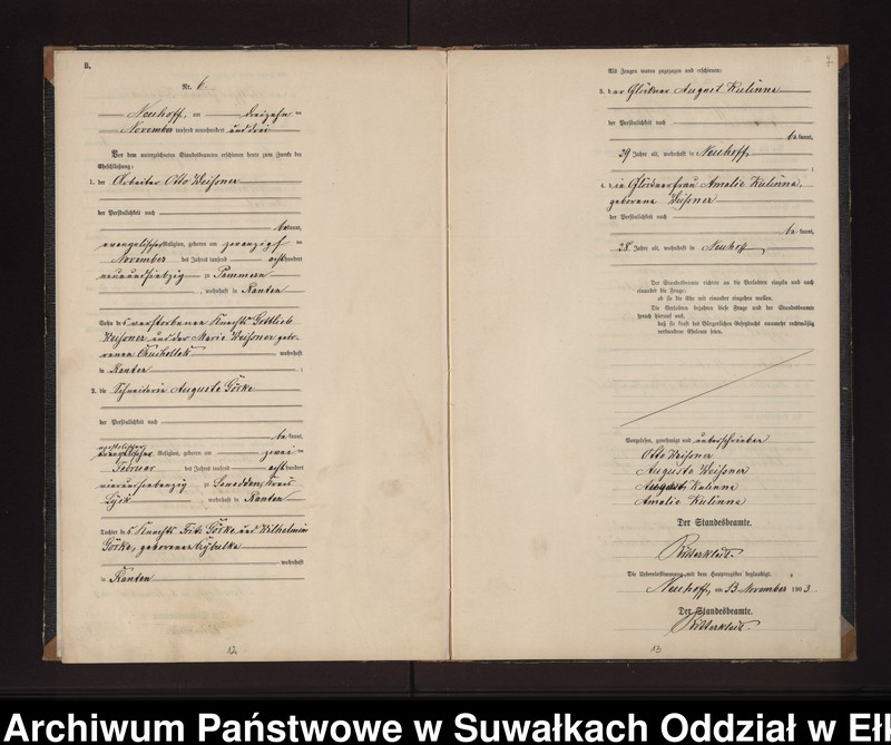 image.from.unit.number "Heiraths-Neben-Register des Preussischen Standes-Amtes Neuhoff Kreis Loetzen"