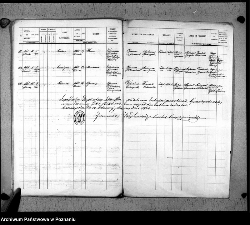 Obraz 18 z jednostki "Liber baptisatorum"