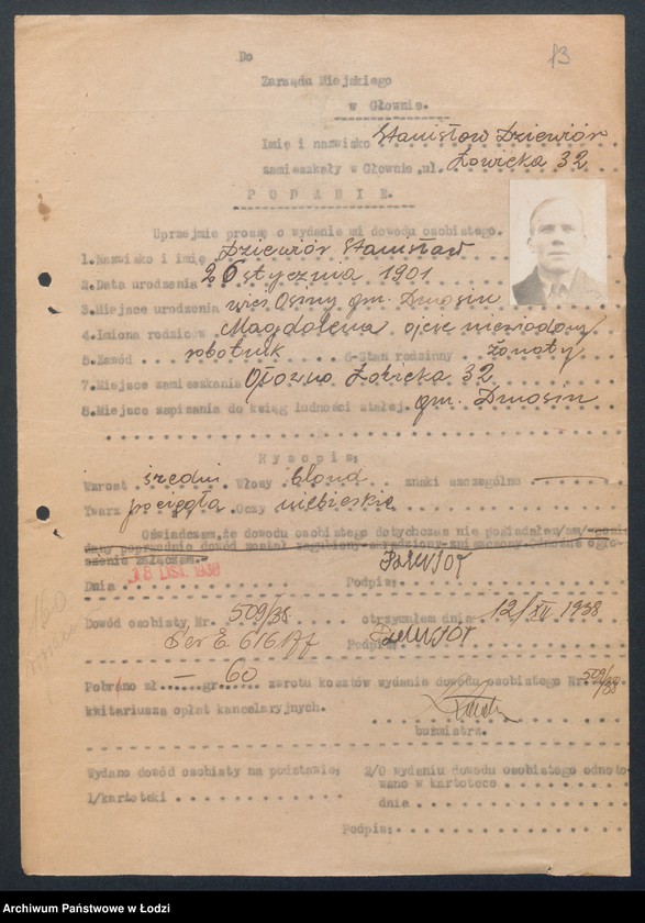 image.from.unit.number "Podania o wydanie dowodów osobistych. Litery D -F"