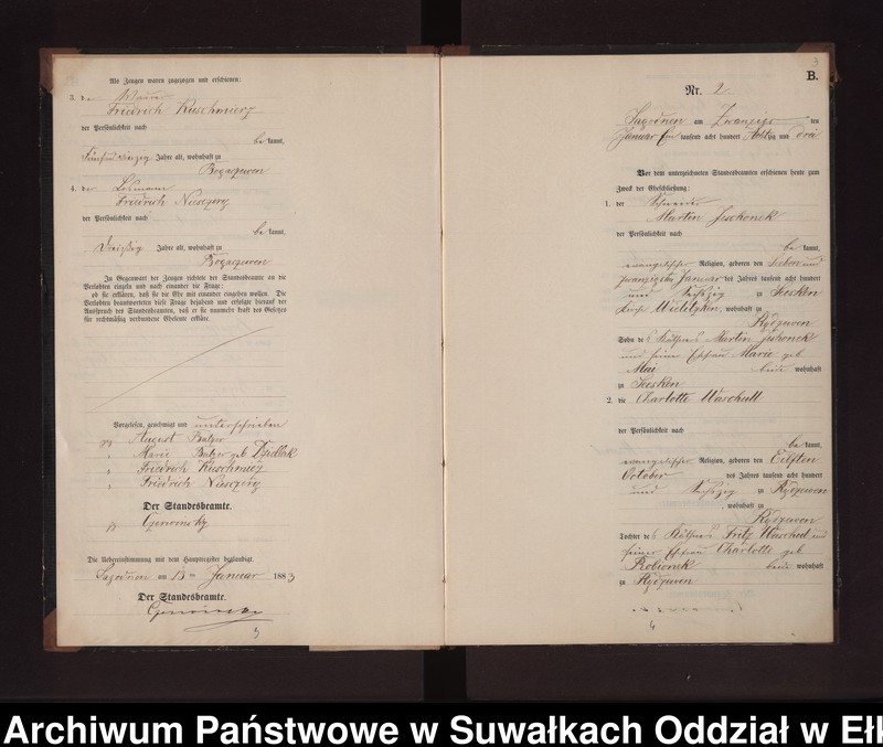 image.from.unit.number "Heiraths-Neben-Register des Preussischen Standes-Amtes Rydzewen Kreis Loetzen"