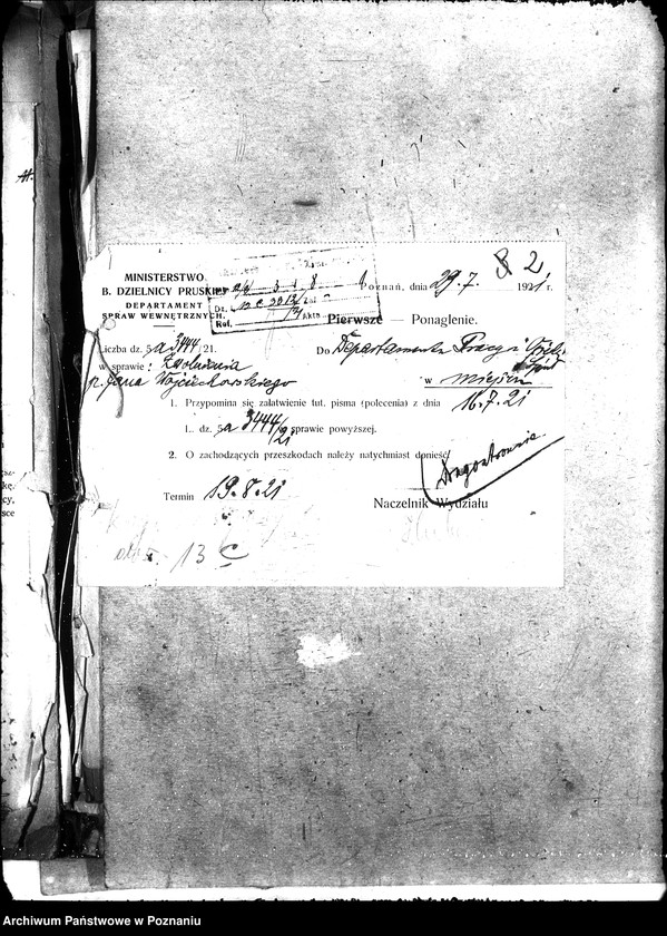 Obraz 6 z jednostki "Korespondencja w sprawach pośrednictwa pracy z wojew. pomorskim"