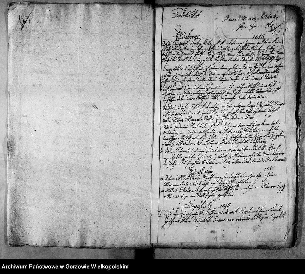 image.from.unit.number "Duplikate der Kirchenbücher von der Parochie Lossow: Raumerswalde (Roszkowice), Gerlachsthal (Gostkowice)"