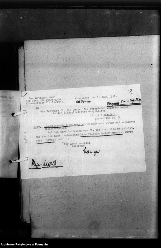 Obraz 6 z jednostki "Kreis Konin. Zgłoszenia zmarłych i zaginionych miejscowych Niemców w 1939 roku"