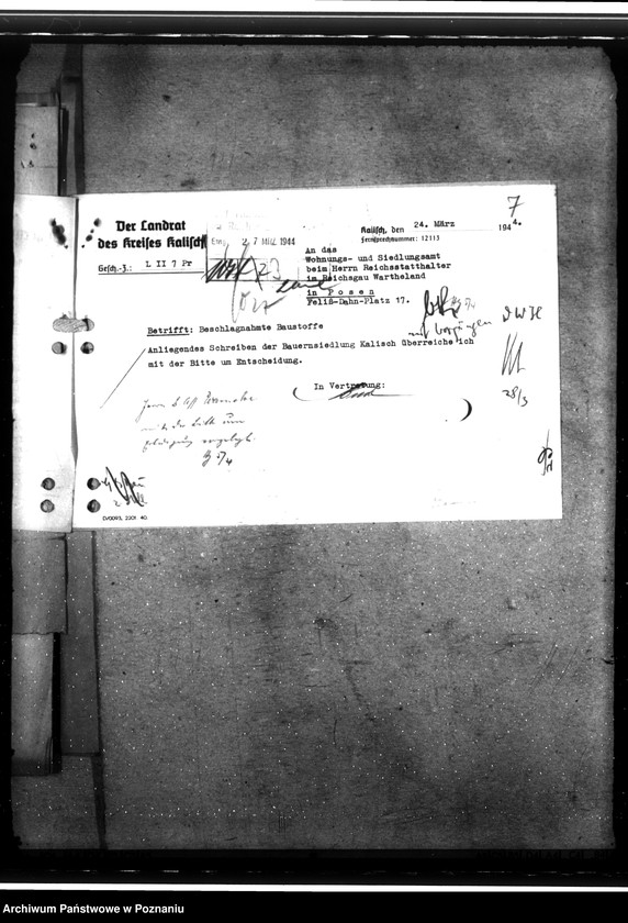 Obraz 11 z jednostki "Beschlagnahme von Baustoffen"