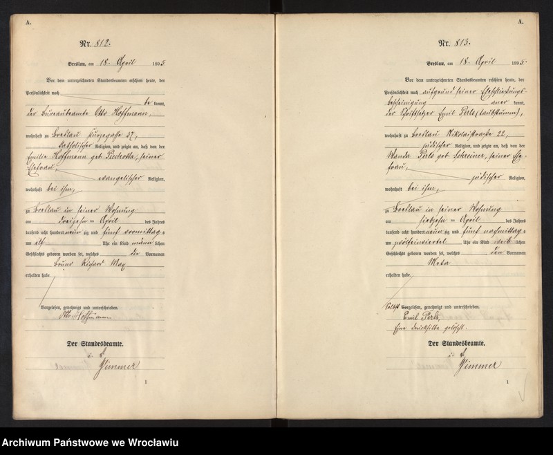 image.from.unit.number "Geburts-Haupt-Register Breslau I 1895 Band 3"