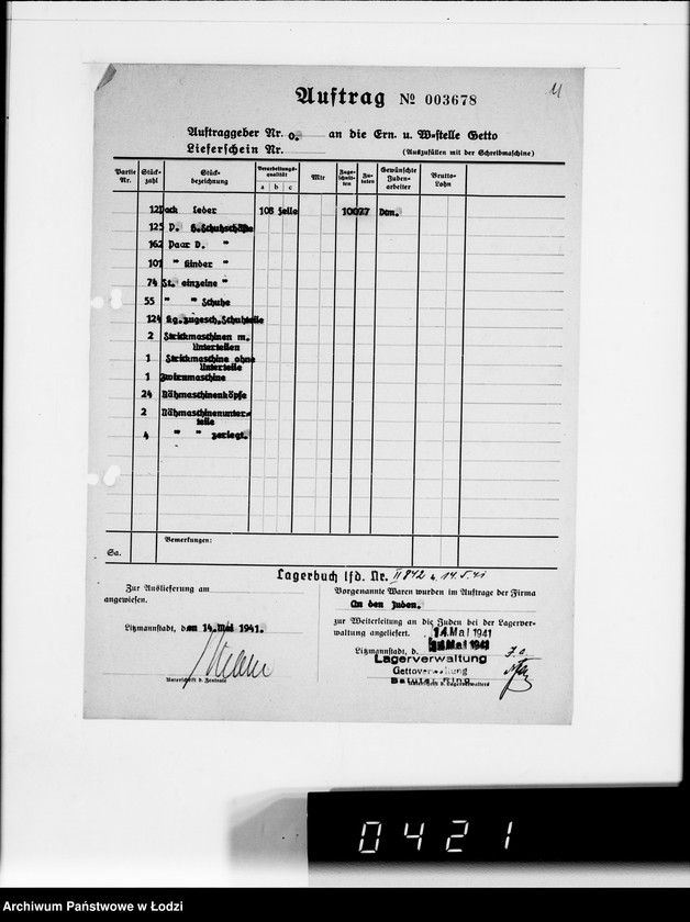 Obraz 8 z jednostki "Aufträge Lager 39. [Zamówienia firm na różne wyroby]"