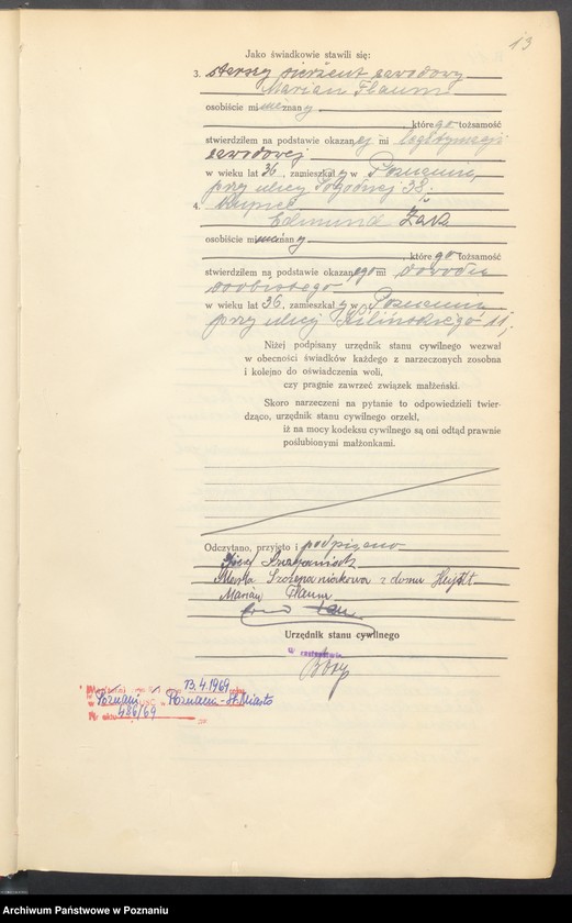 Obraz 15 z jednostki "Księga miejscowa małżeństw tom III [Rejestr główny małżeństw]"