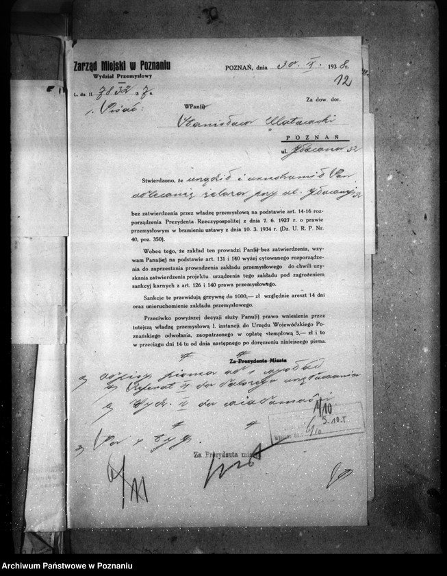 Obraz 17 z jednostki "Projekt urządzania odlewni /kopulakowej/ żelaza przy ul. Głównej 32 St. Ulatowskiego"