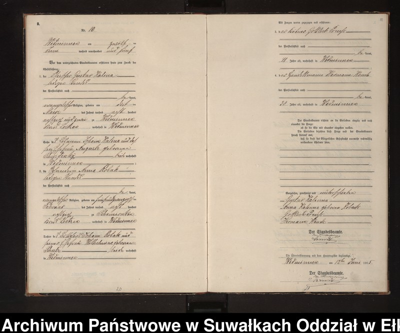 image.from.unit.number "Heirats-Neben-Register des Preussischen Standes-Amtes Widminnen Kreis Loetzen"
