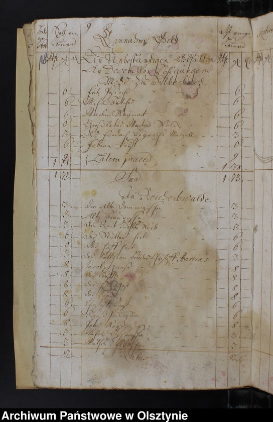 image.from.unit.number "Jahr Kirchen Rechnung der Silberbachschen Kirchen aller Einnahme und Ausgabe wie auch Bau-Rechnung"