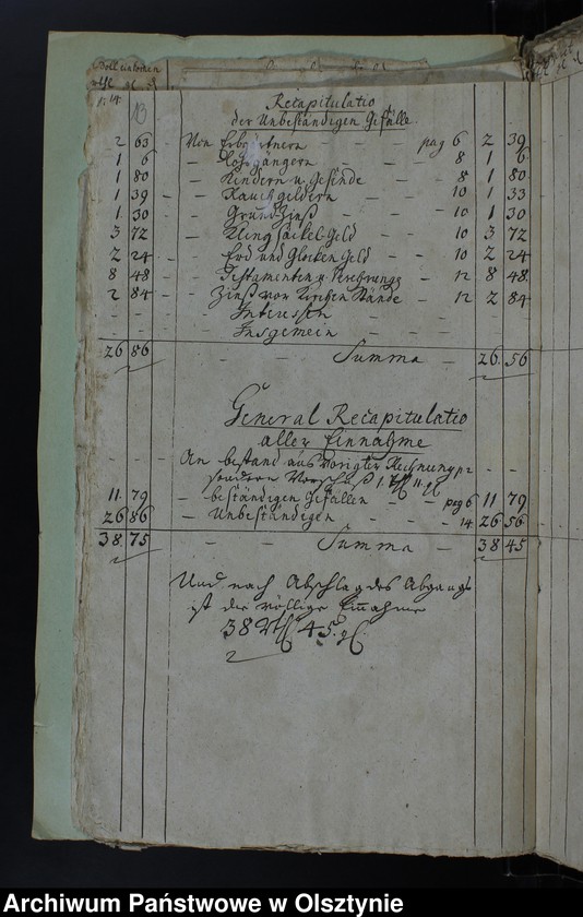 image.from.unit.number "Jahr Kirchen Rechnung der Waltersdorfschen Kirche aller Einnahme und Ausgabe wie auch Bau-Rechnung"